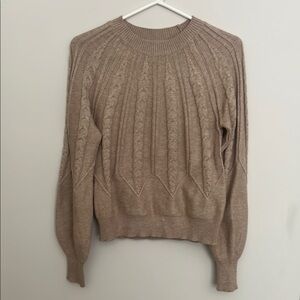 Philosophy XS Cable Knit Sweater in Taupe
